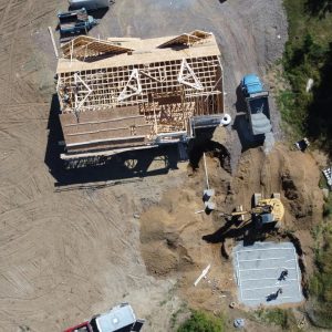 Construction d'une installation septique