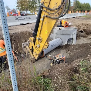 Construction d'un réseau pluvial