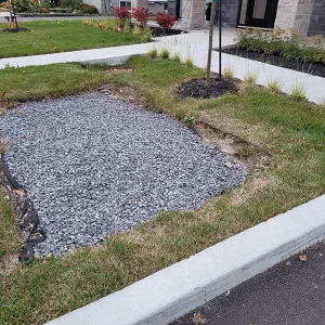 Jardin de pluie avant remblayage